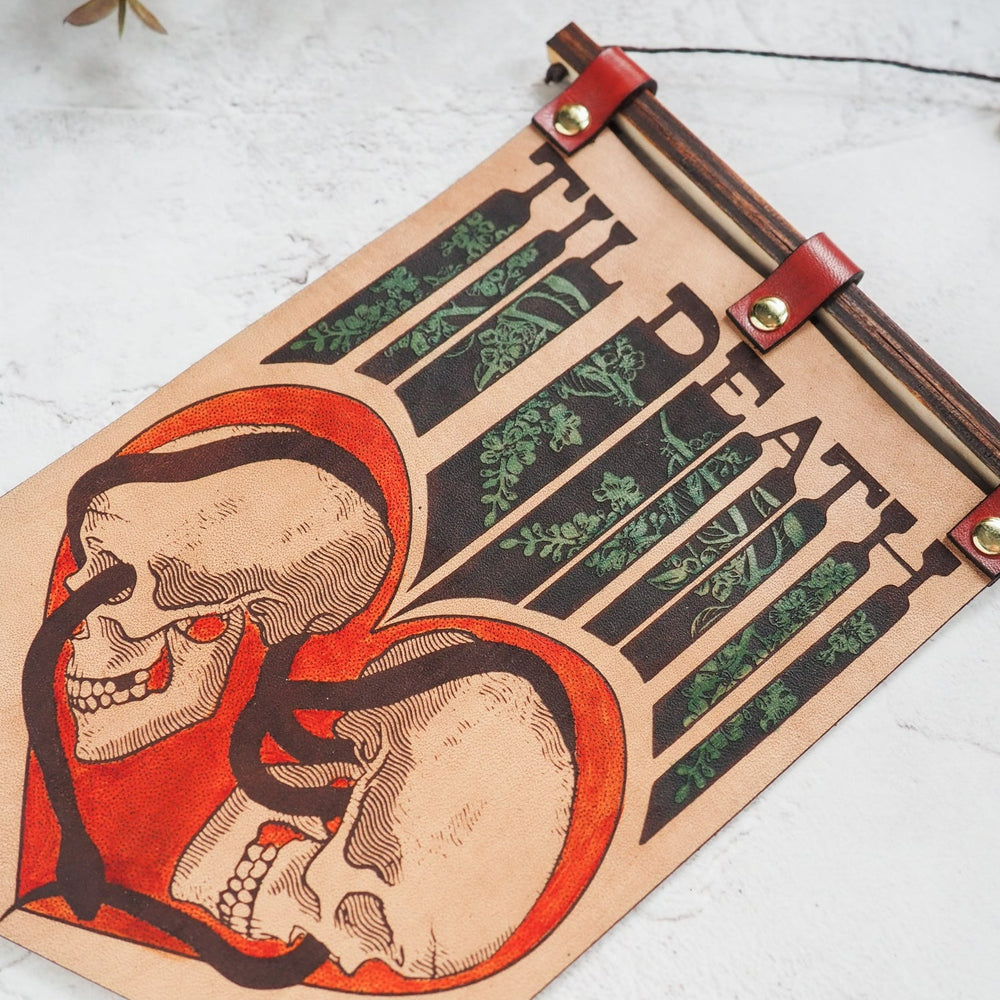 
                  
                    Hand Painted Til Death - Leather Banner, by Hord
                  
                