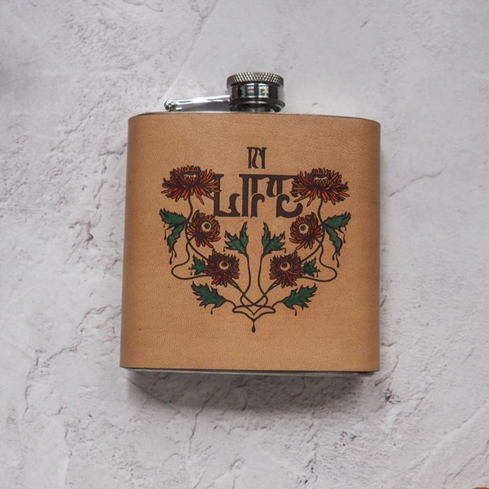 
                  
                    Hand painted psychedelic hip flask, by hord
                  
                