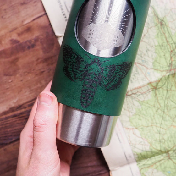 Moth adventure bottle in Green