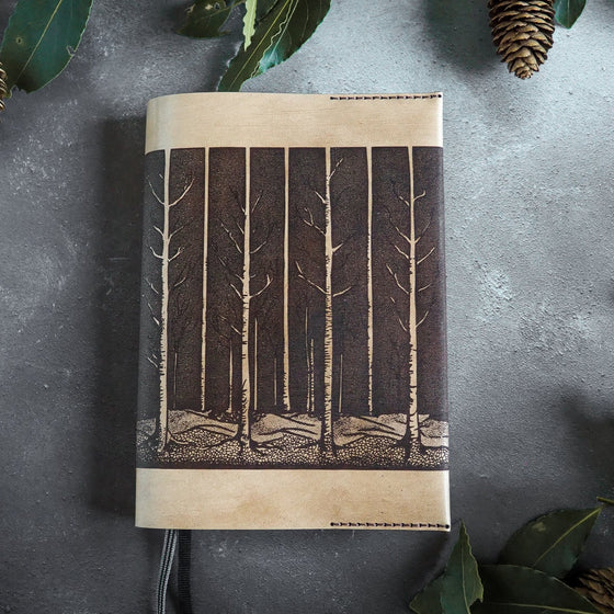 Deep Forest Refillable Leather Notebook Cover - Into The Woods