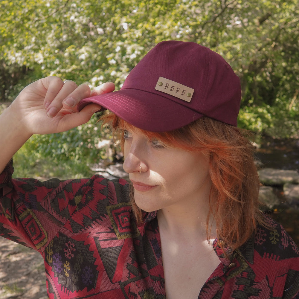 
                  
                    Soft Five Panel Cap in Burgundy, by Hord
                  
                