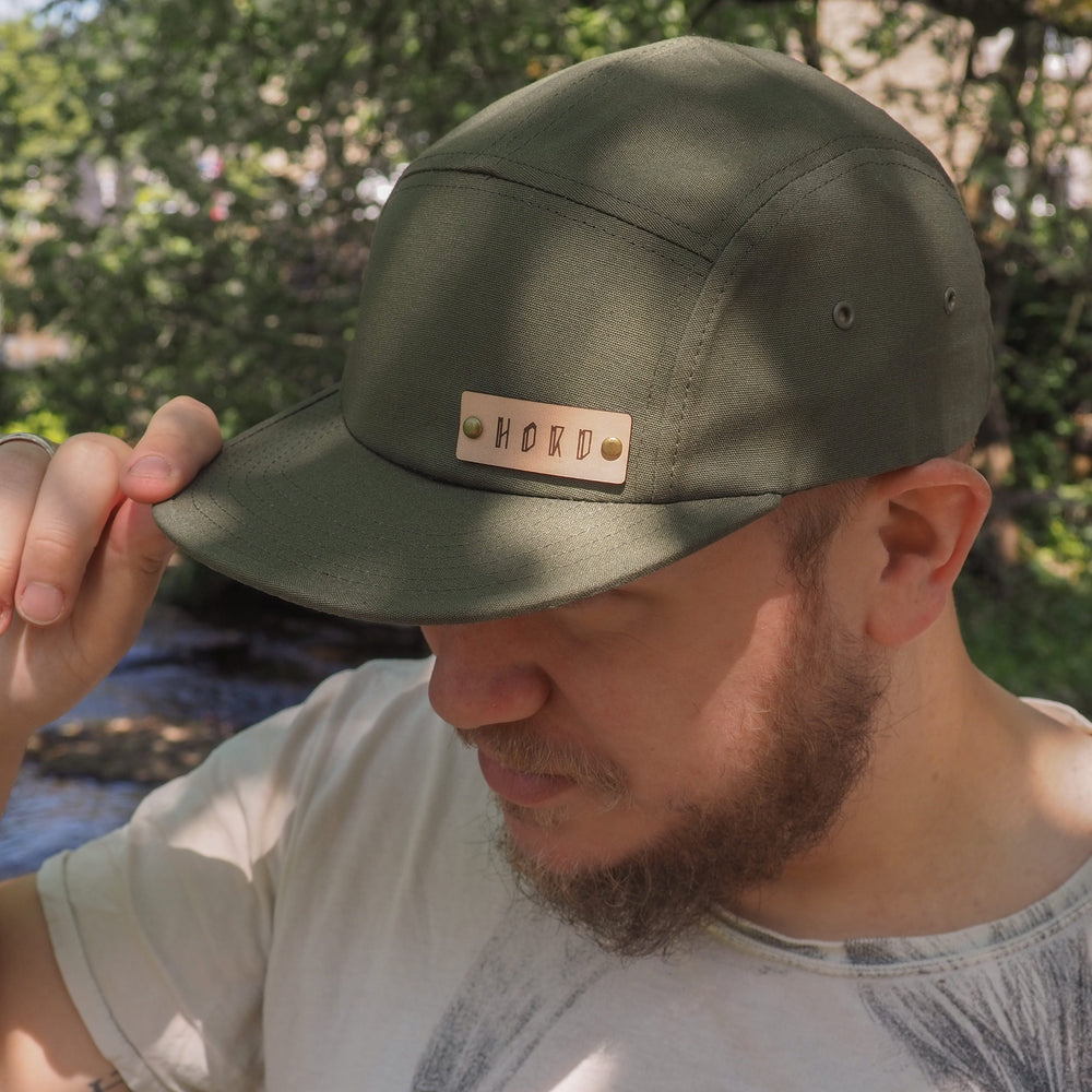 
                  
                    Olive Five Panel Camper Cap, by Hord
                  
                