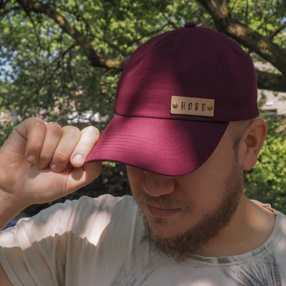 
                  
                    Soft Five Panel Cap in Burgundy, by Hord
                  
                