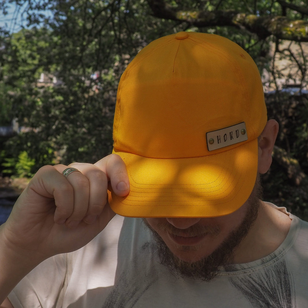 
                  
                    Soft Five Panel Cap in Yellow, by Hord
                  
                