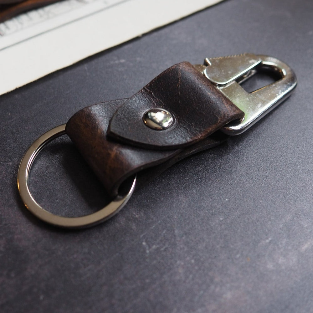 
                  
                    Rugged leather key ring, peat - by Hord
                  
                