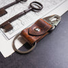 Rugged Leather Key RIng in Rust by Hord