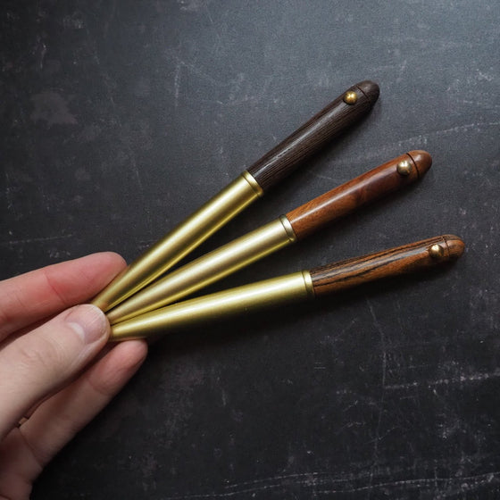 Brass and Wood Twist Pen