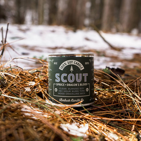 Scout | Spruce + Dragons Blood 8oz Soy Candle