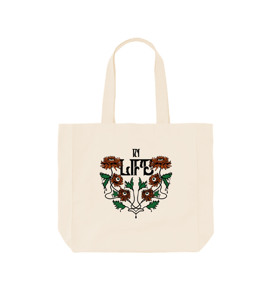 Natural Flower Shopper Bag