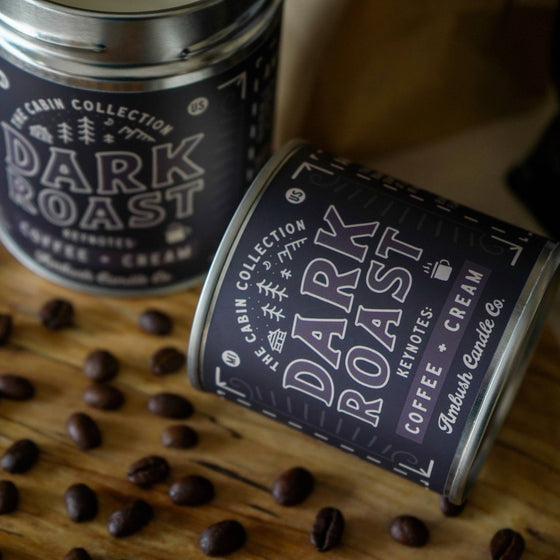 Dark Roast | Coffee + Cream 8oz Soy Candle