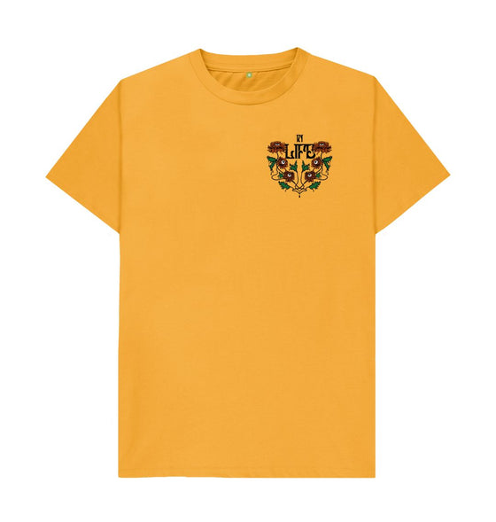 Mustard 'In Life' Organic Cotton T-Shirt