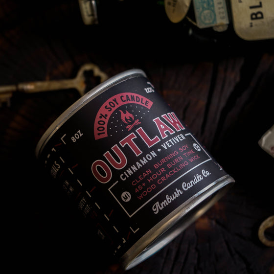 Outlaw | Cinnamon + Vetiver 8oz Soy Candle