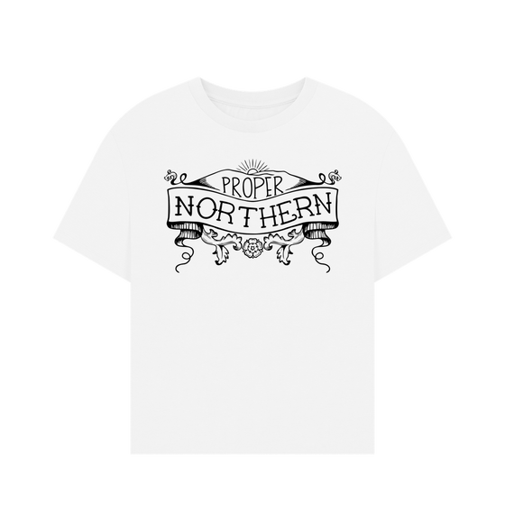 White Oversized Women's Proper Northern T-shirt