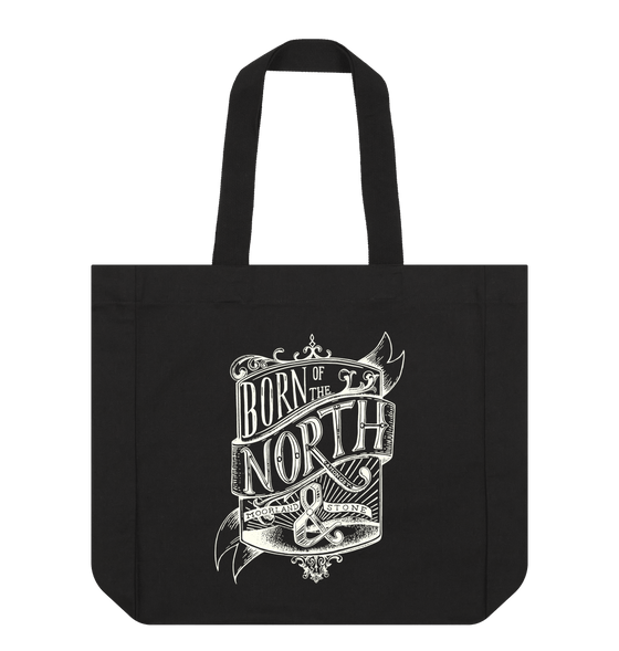 Black Born of the North Shopper Bag