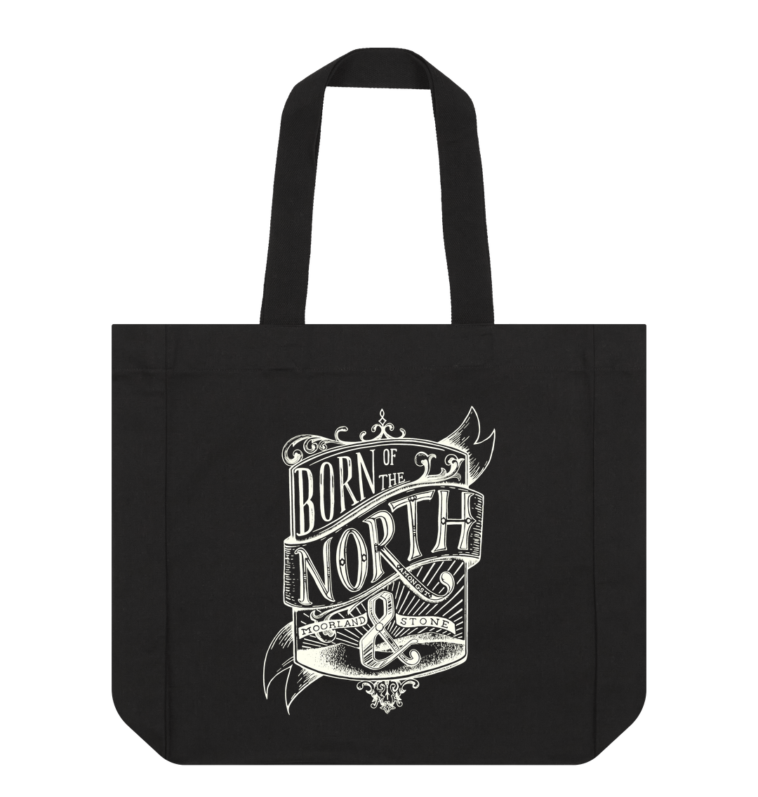 Black Born of the North Shopper Bag