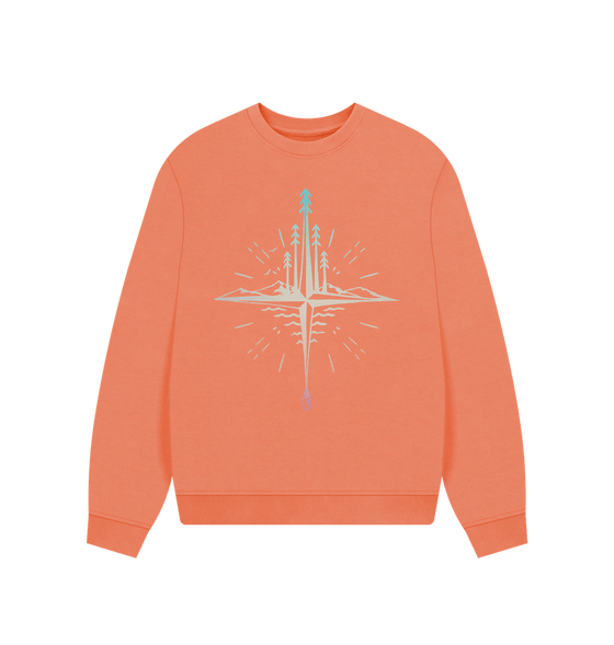 Apricot Compass Oversized Jumper - Womens