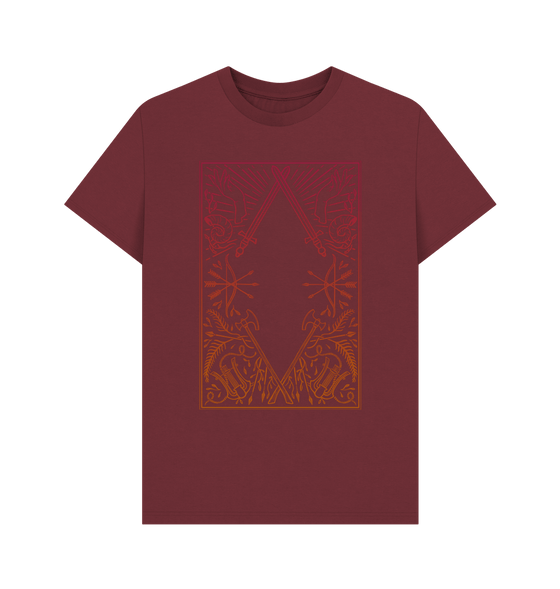 Red Wine Unisex Dungeoneer's T-shirt, Elemental Fire