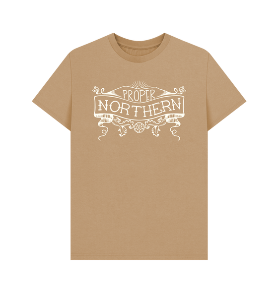 Sand Unisex Proper Northern T-shirt - Cream print