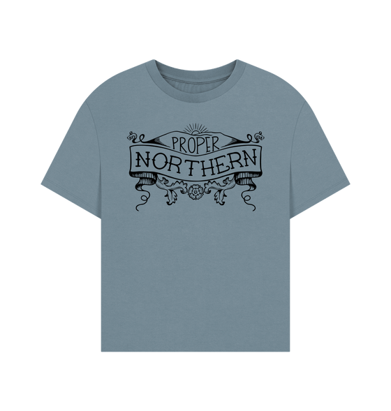 Stone Blue Oversized Women's Proper Northern T-shirt