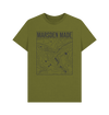 Moss Green Marsden Made T-shirt - Unisex Black Print