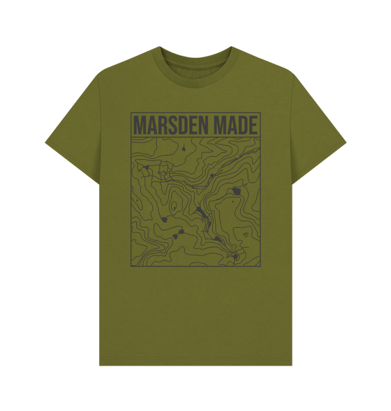 Moss Green Marsden Made T-shirt - Unisex Black Print