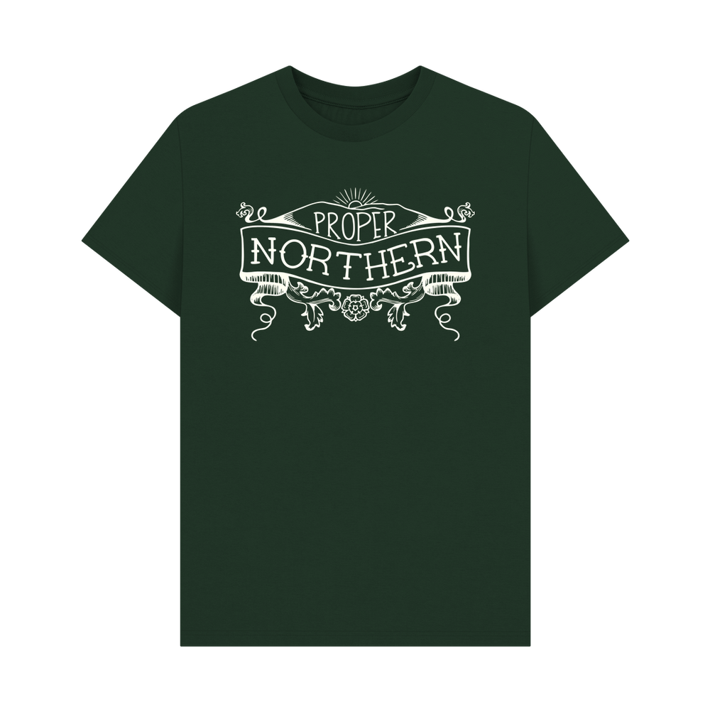 
                  
                    Evergreen Unisex Proper Northern T-shirt - Cream print
                  
                