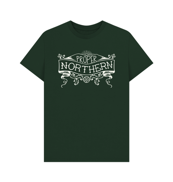 Evergreen Unisex Proper Northern T-shirt - Cream print