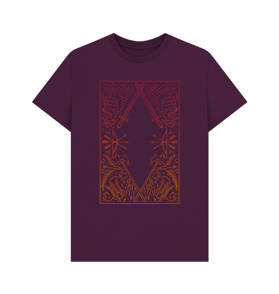 Purple Unisex Dungeoneer's T-shirt, Elemental Fire