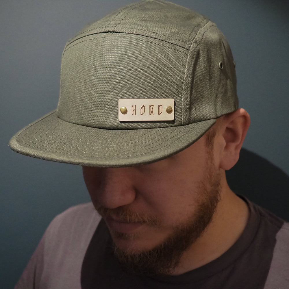 
                  
                    Five Panel Cap in Olive, by Hord
                  
                