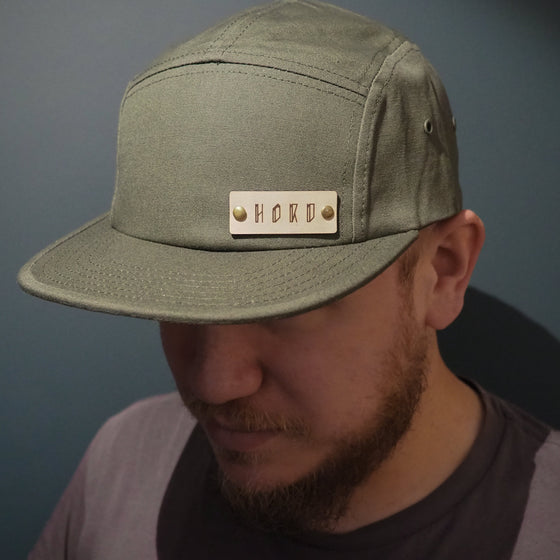 Five Panel Cap in Olive, by Hord