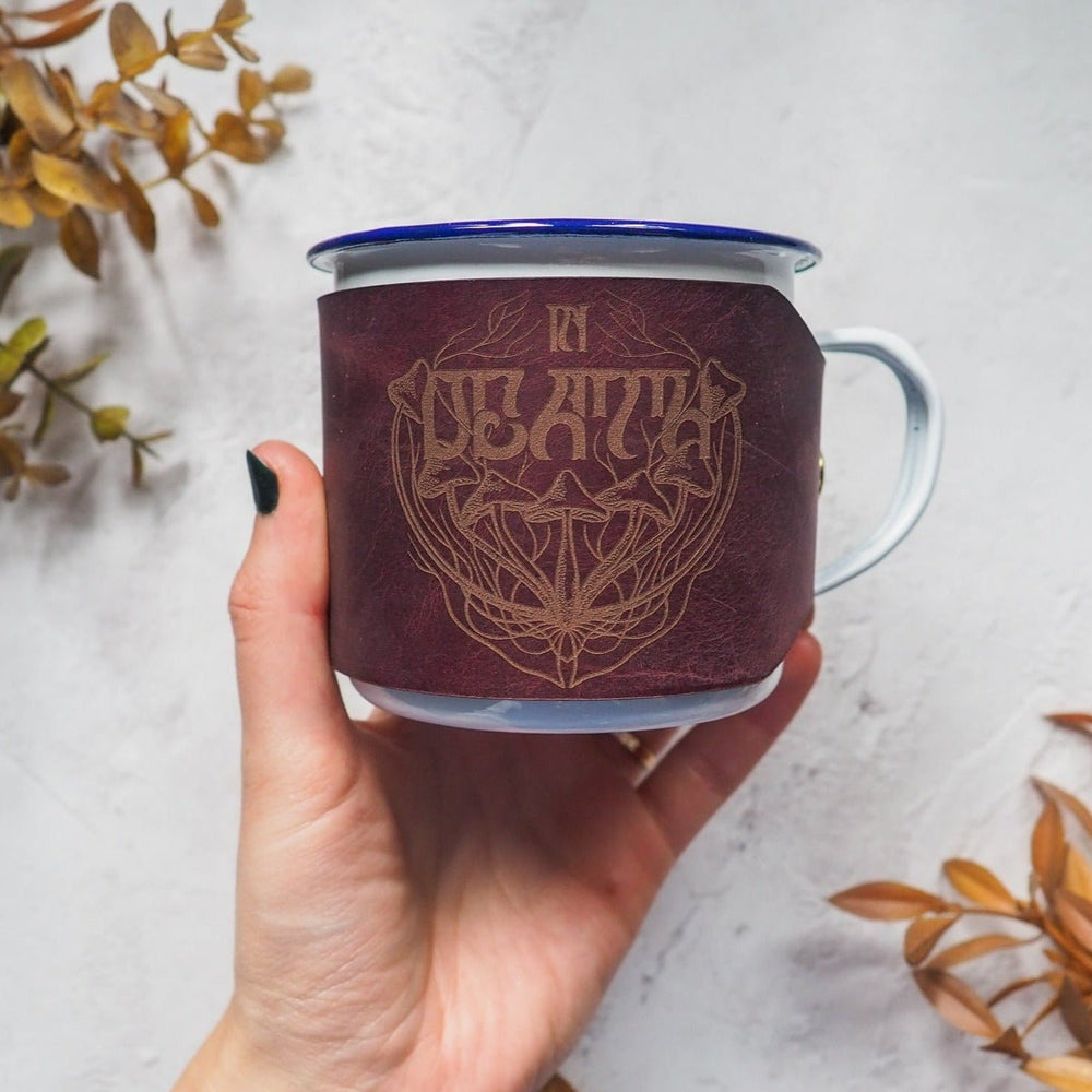 In life and in death enamel mug, by Hord