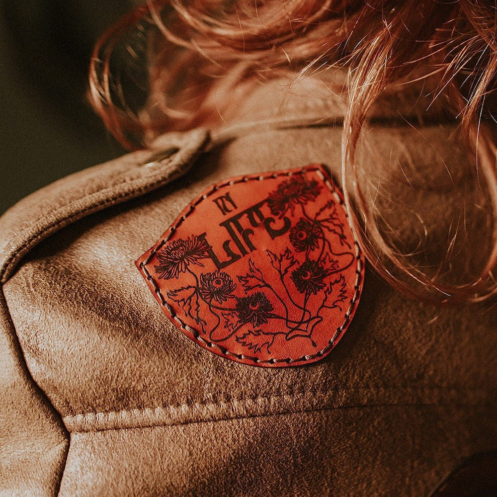 
                  
                    In Life, Psychedelic Flower Leather Patch, by Hord
                  
                