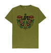 Moss Green In Life \/ In Death Organic Cotton T-Shirt