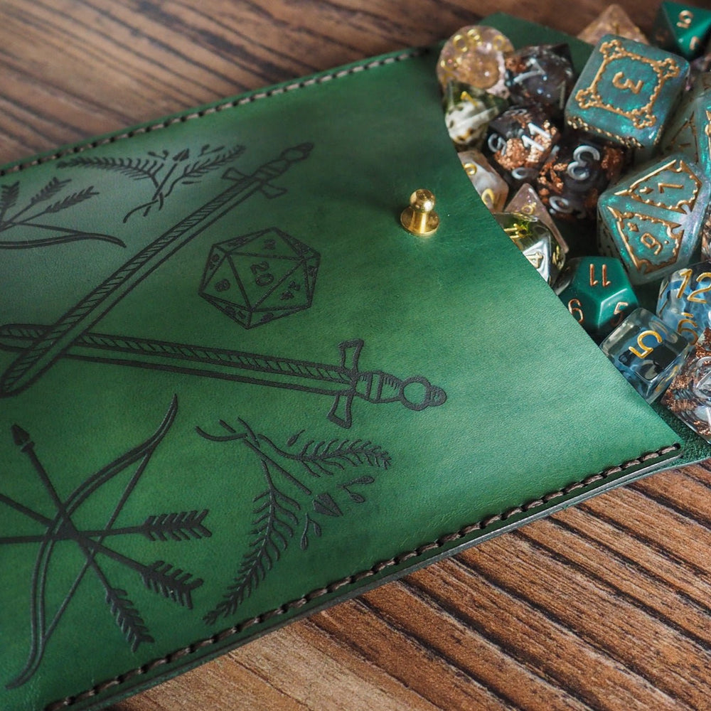 
                  
                    Green Leather Dice Pouch
                  
                