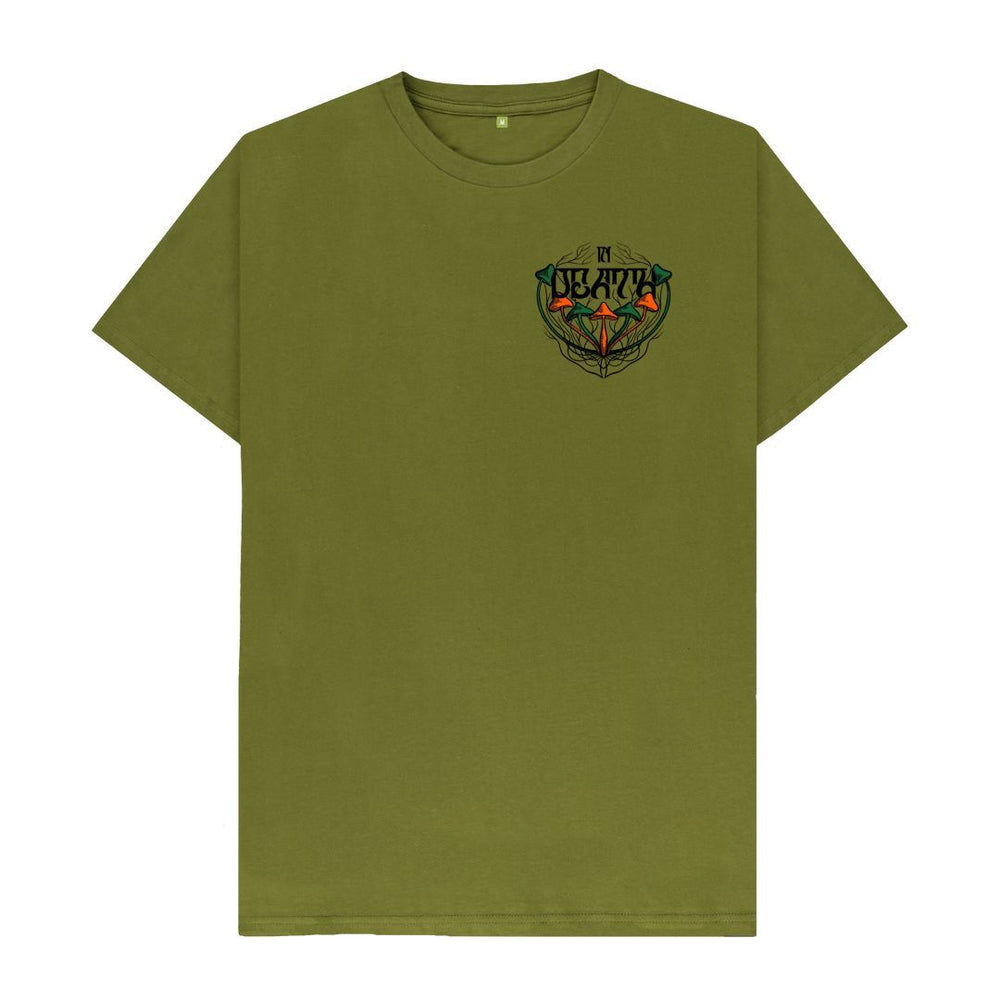 
                  
                    Moss Green 'In Death' Organic Cotton T-Shirt
                  
                