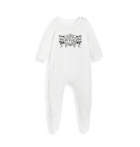 White Printed baby grow