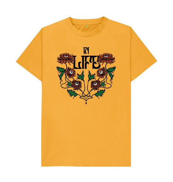 Mustard In Life \/ In Death Organic Cotton T-Shirt