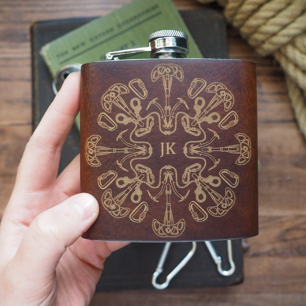 
                  
                    The Rock Climber Flask - Leather Hip Flask, by Hord
                  
                