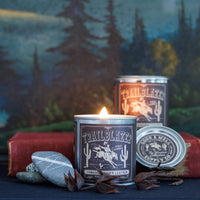 Trailblazer Field Candle: 1/2 Pint / Wood Wick / Tobacco and Worn Leather
