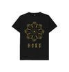 Kids Mountain Mandala T-Shirt in black, a sustainable kids clothing from Hord.