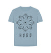 Relaxed fit Mountain Mandala womens T-shirt, a stone blue mandala tee from Hord.