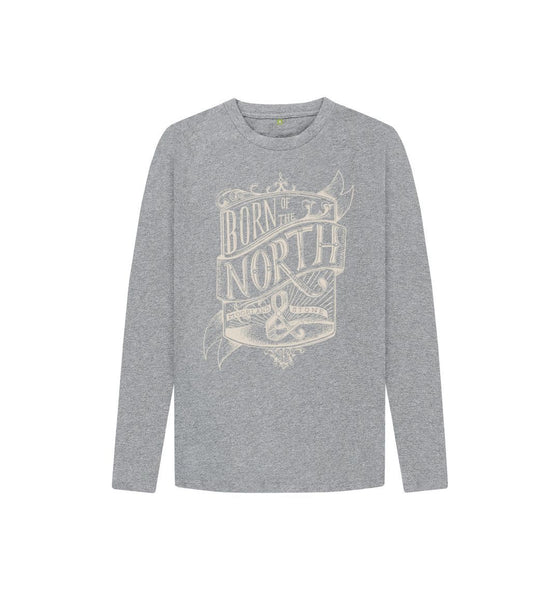 Athletic Grey Kids Born of the North Long Sleeve, a boys long sleeve shirt and a girls long sleeve top from Hord.