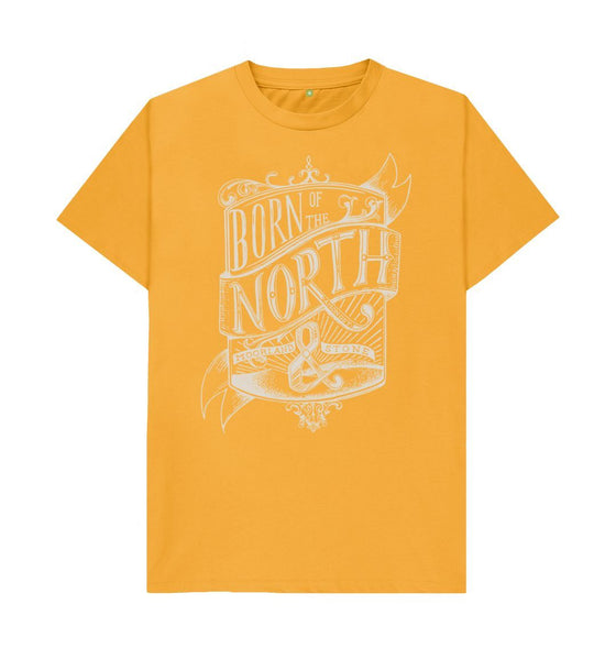 Mustard Born of the North, Front Printed, Unisex T-Shirt. The Northern T Shirt By Hord.