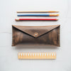The Brown Leather Pencil Case, a leather pencil case from Hôrd.
