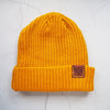 Mustard cable knit trawler hat, by Hord