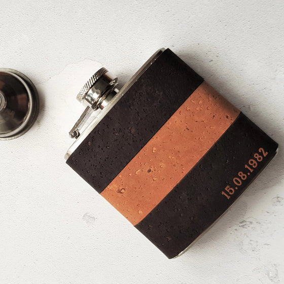 Coal and Sand Hip Flask, a custom alcohol flask from Hord.
