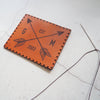 This arrow patch is made from luxurious leather and hand dyed.