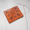 This arrow patch comes with pre-cut stitch holes ready to be sewed.