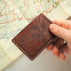 Custom Road Map Card Holder, a luxury leather card holder from Hord.