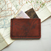 This luxury leather card holder us hand dyed and hand stitched in your choice of colours.
